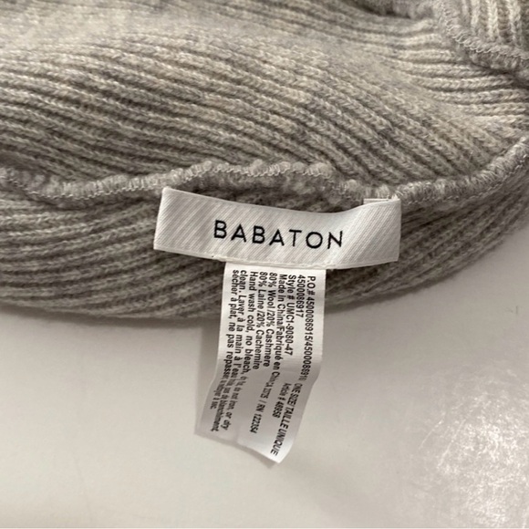 EUC Babaton Cashmere Wool Beanie Size OS, LIGHT GREY - Picture 2 of 4
